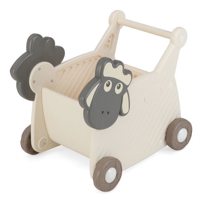 Andador para bebés DREAMADE 2 en 1 con forma de oveja, carrito de almacenamiento para niños, carrito para aprender a caminar.