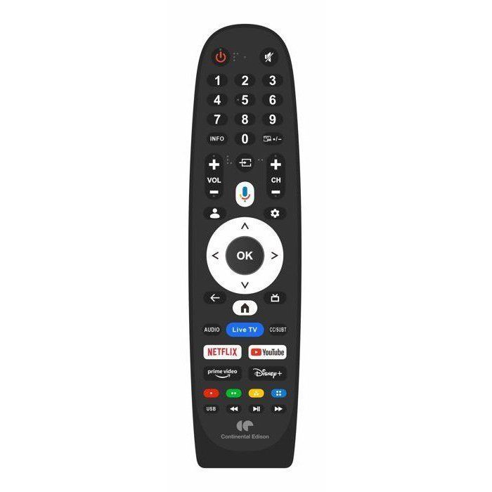CONTINENTAL EDISON - CELED75SVQLD26B6 - TV QLED UHD 4K 75'' (189 cm) - SMART GOOGLE - 3xHDMI - 2xUSB