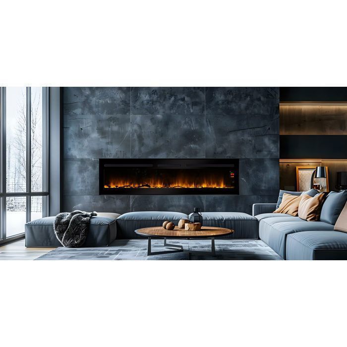 CHEMIN'ARTE - Elysée 5XL 180cm Inbouw elektrische haard met LED-vlameffect, programmeerbare verwarming en afstandsbediening