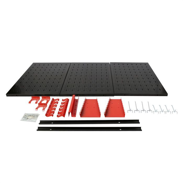 XPOtool Établi atelier avec Panneau perforé, Armoire à outils murale, 3 Plaques perforées, Accessoires