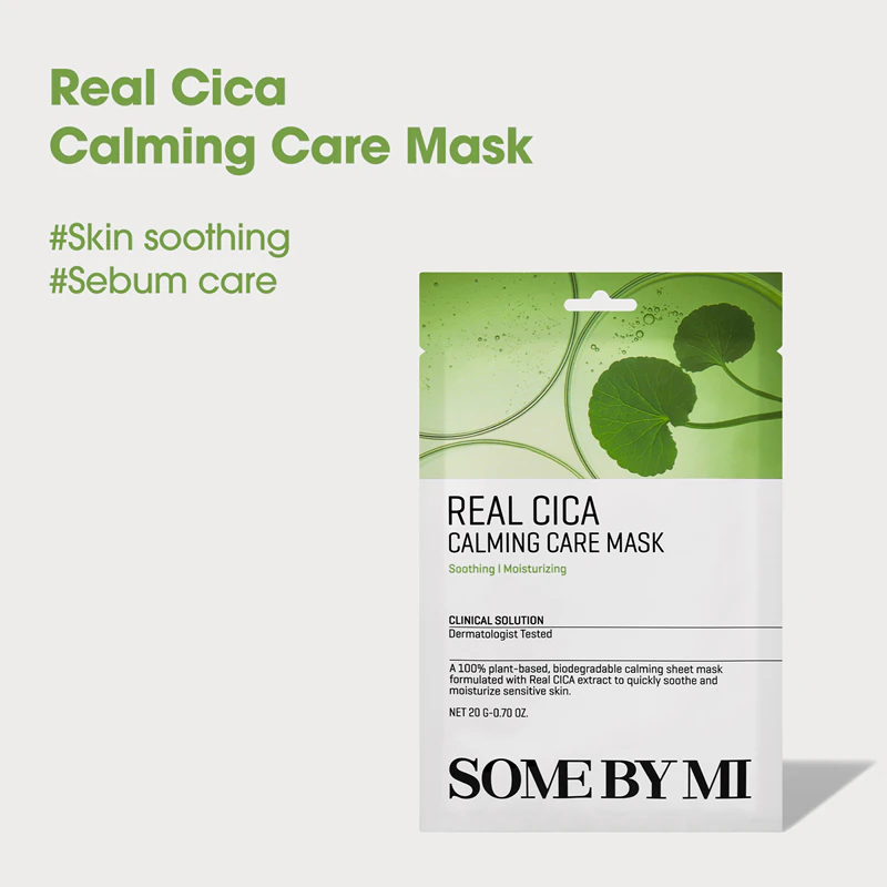Upokojujúca plátenná maska Some By Mi Clinical Solution Cica Calming Care Mask pre citlivú pleť