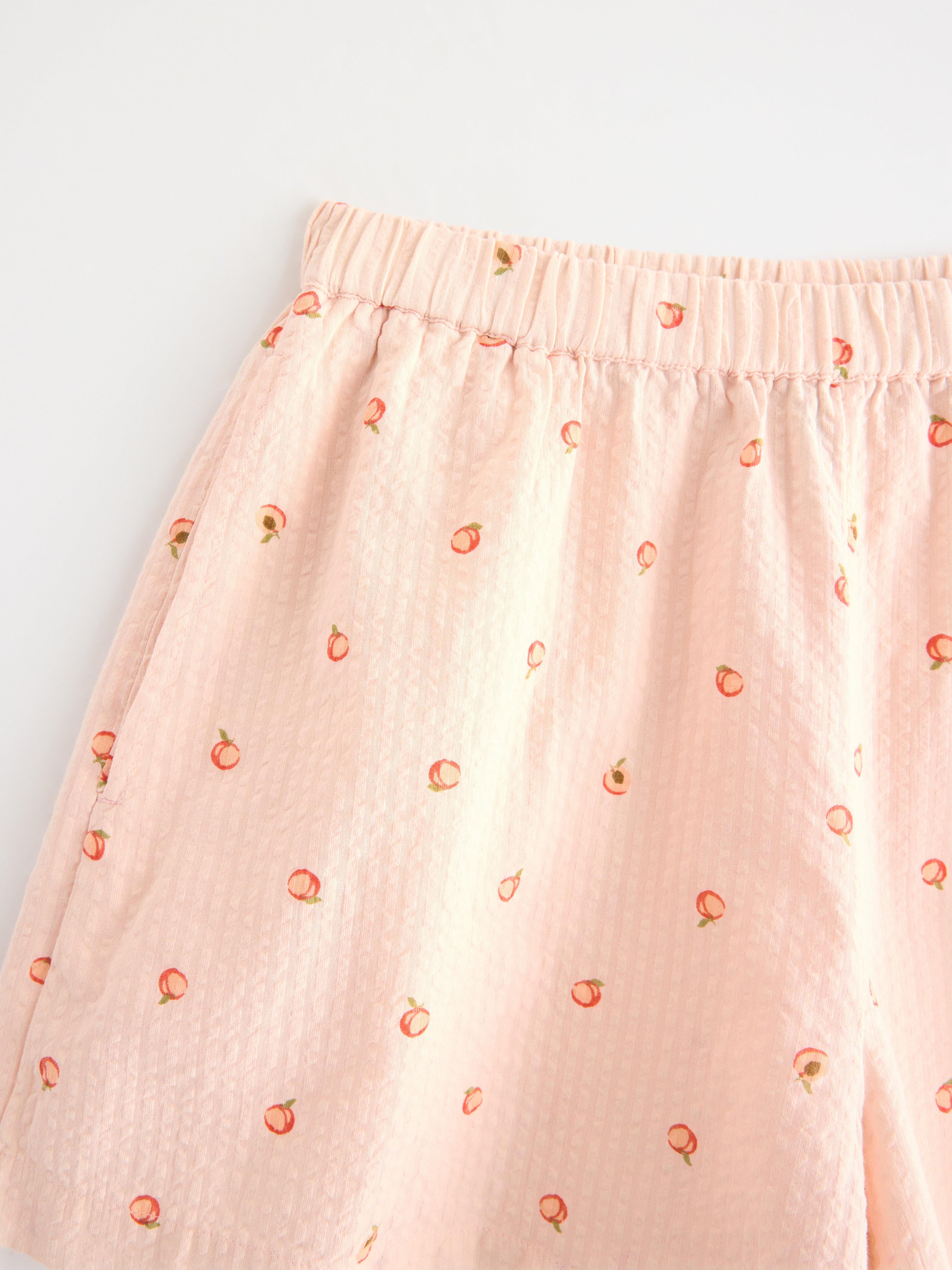 Pyjamasshorts i beek wave-farget lilla