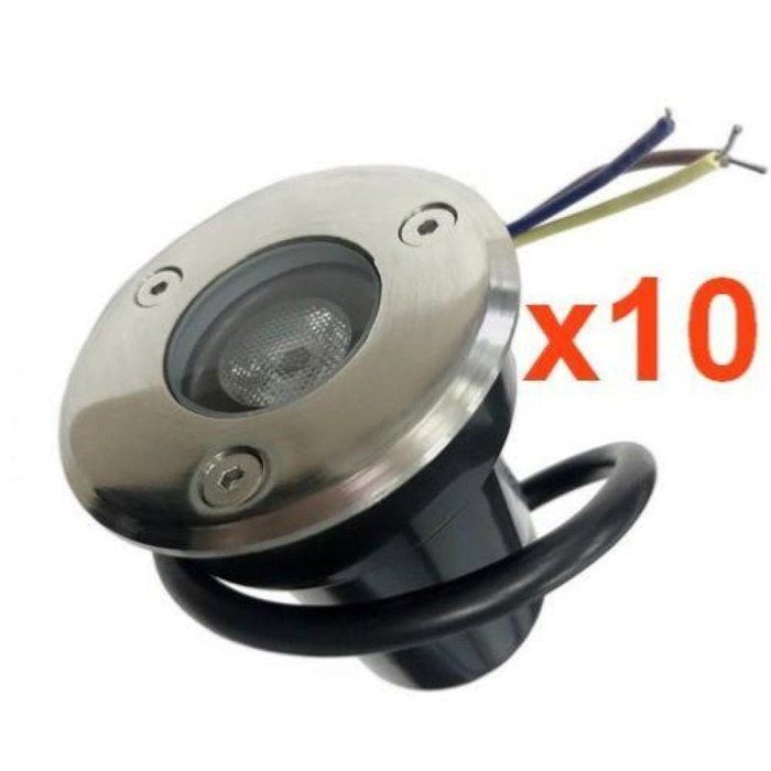 Inbouw LED-buitenspots IP65 220V 3W 45° stralingshoek (verpakking van 10) - Neutraal wit 4000K - 5500K - SILAMP