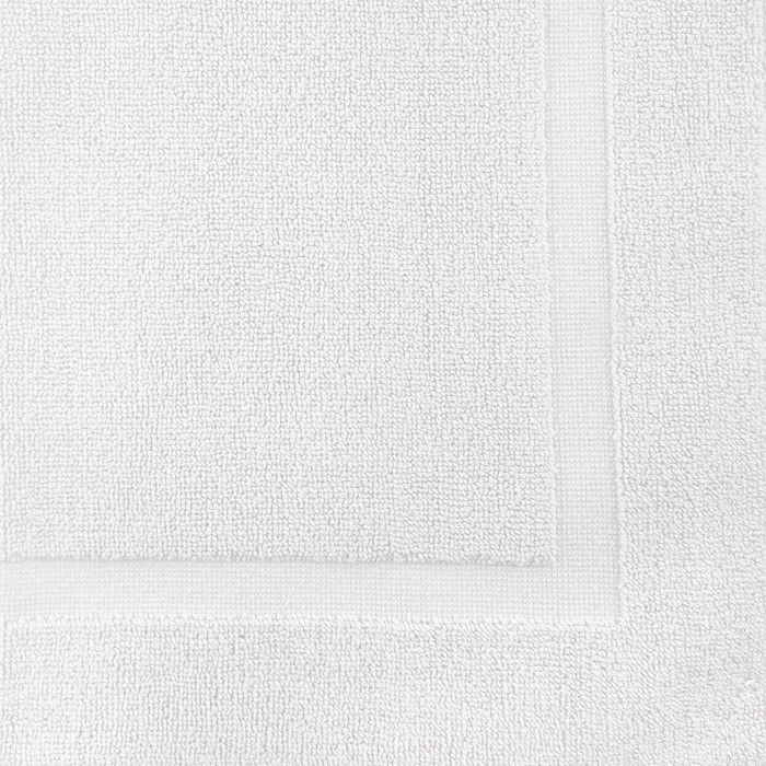 Tapis de bain en coton 800 gr/m2 50x80 cm LAGUNE blanc, par Soleil d'ocre