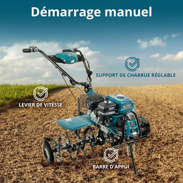 Rototiller - Könner & Söhnen - KS 7HP-1050G - 7 HP - 108 cm de ancho de trabajo - EURO V