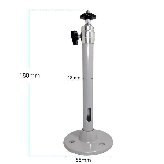 Soporte de techo para proyector - OMABETA - Ajustable - Aluminio - Fácil instalación - Negro/Plata