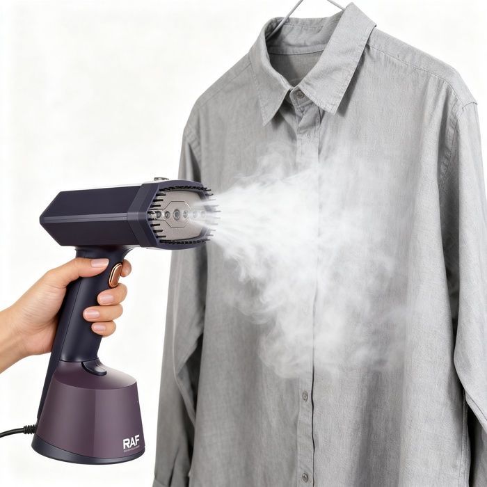 Défroisseur vapeur  RAF- Réservoir 270ml - 1400W - Repassage à 90°et 110° - Chauffage rapide - Violet/noir-couleur aléatoire