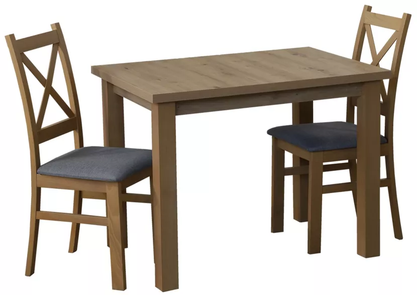 Zestaw stół 100x70 z 2 krzesłami M007-2 Dąb Artisan