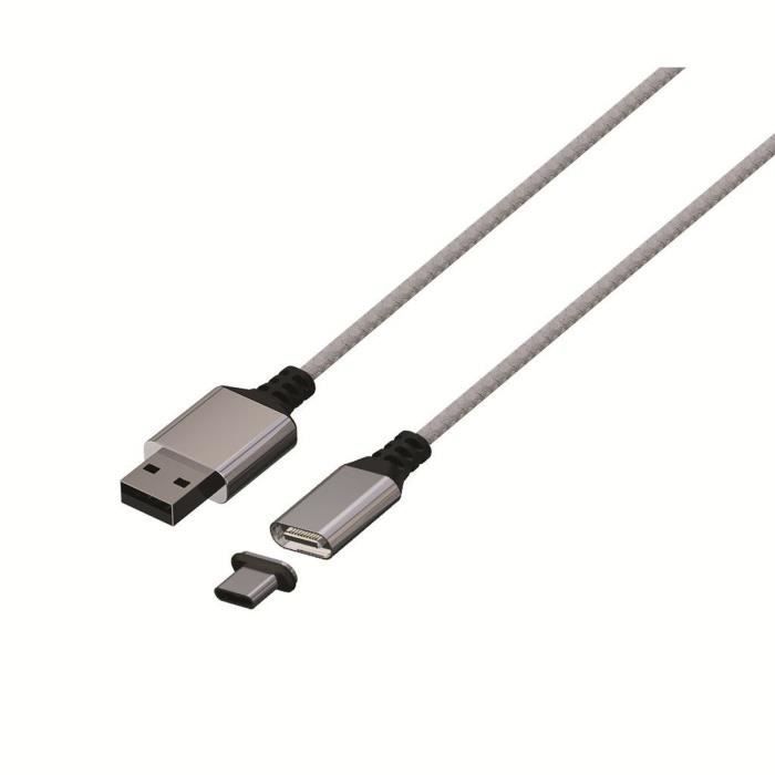 Cable magnético - 3 m - KONIX - PS5 - Blanco