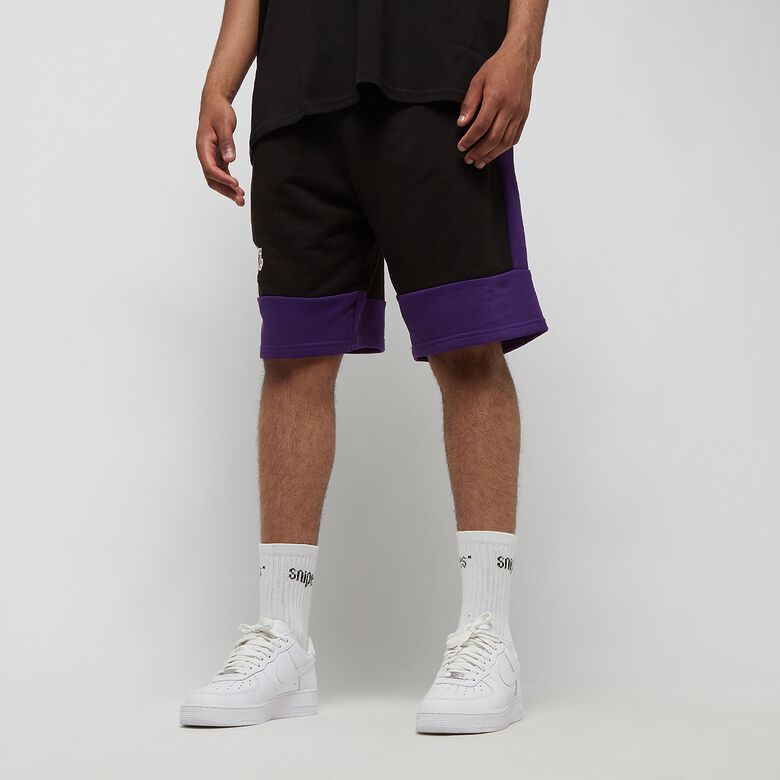 Pantalones cortos de bloques de color de la NBA de Los Angeles Lakers