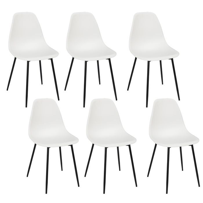Stoel - Home Deco Factory - Gustav - Strak design - Wit