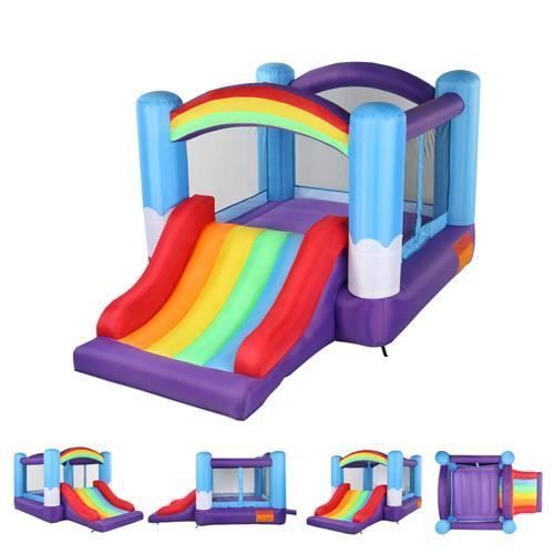 Château Gonflable avec Zone de Saut et Toboggan pour Enfants 3-10 Ans,360x240x210cm avec Souffleur