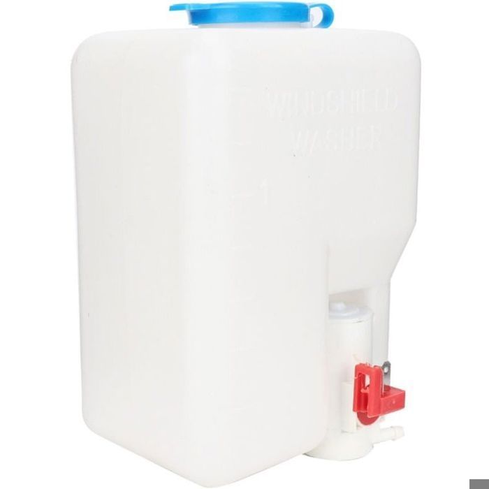 Kit universal para limpiaparabrisas - PZCC - Bomba de limpieza de 12 V - Depósito de 1,8 L - Fácil instalación - Tubo de goma