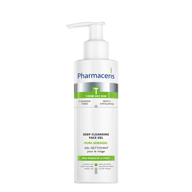 „Pharmaceris“ giluminio valymo veido gelis „Puri-Sebogel“ antibakterinis giluminio valymo gelis 190 ml 190 ml