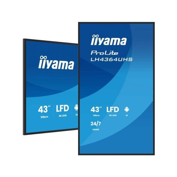 IIYAMA Prolite LH4364UHS-B1AG 4K UHD 43-inch Digital Display - Android 14 OS