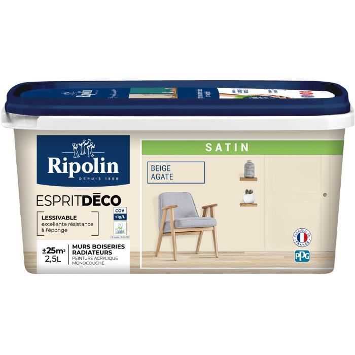 Paint - RIPOLIN - ESPRIT DECO MULTI-SURFPORTS - Agate Beige - Satin Finish - 2.5L