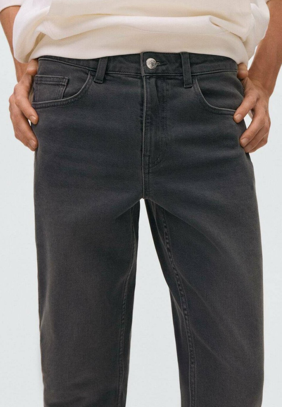 Mango Kids Slim fit jeans - grijze denim