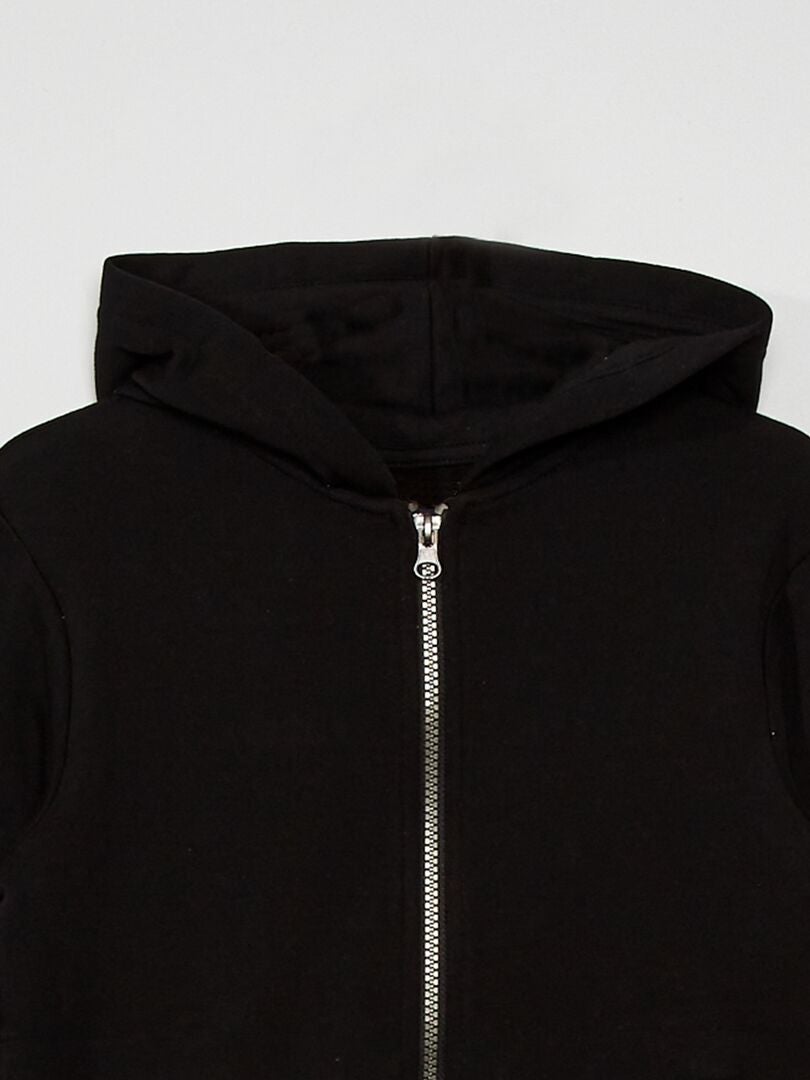 Sudadera con cremallera - negra