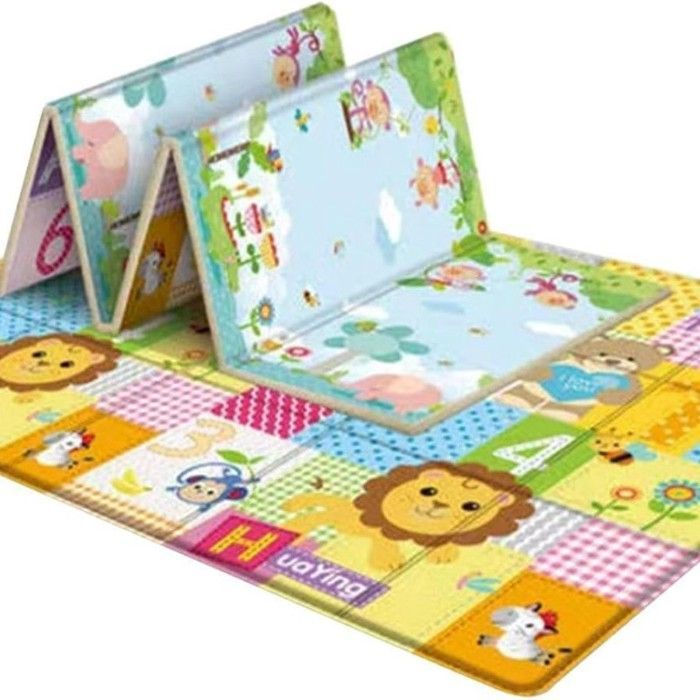 Large Foldable Baby Play Mat JZSH - Thick Waterproof Non-Slip Washable Toddler Play Mat Floor Play Area
