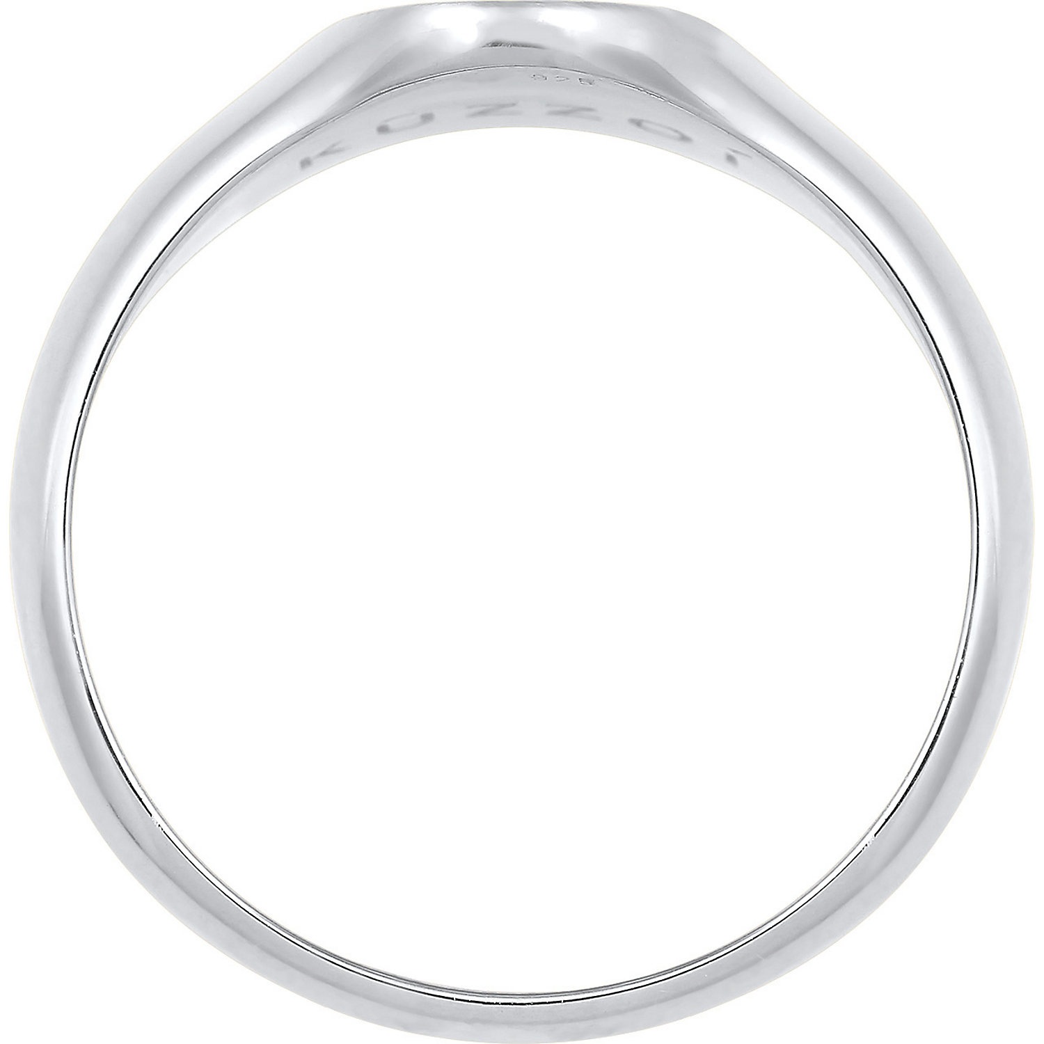 KUZZOI Chevalière Basic Minimal Robuste Massif Bague Homme - (925/1000) Argent