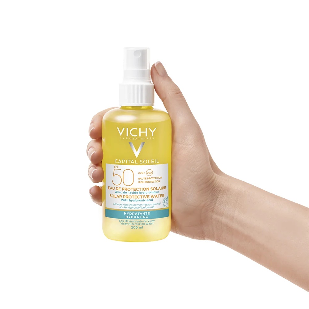 VICHY Vichy Capital Soleil Feuchtigkeitsspendende Sonnencreme LSF 50 200 ml mit Hyaluronsäure