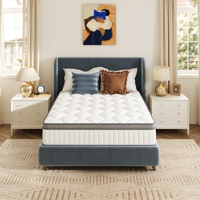 Matelas 90x200 cm SweDrea ressorts ensachés 7 zones soutien ferme 25 cm toutes saisons