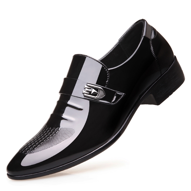 Scarpe da uomo di qualità in pelle PU, nuove, Zapatos de hombre, taglie 38 e 44, in pelle nera morbida, scarpe da uomo eleganti.