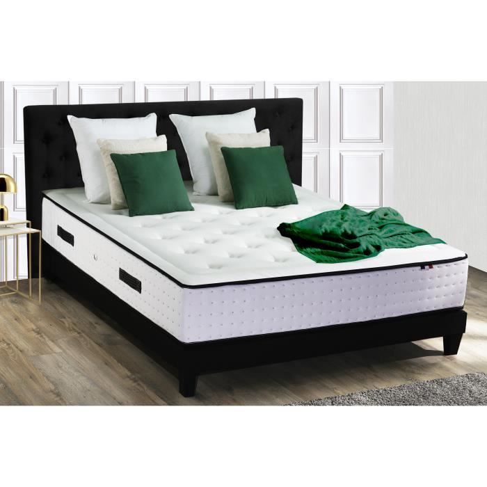 COMFORT DESIGN VENDÔME Complete Pack 160x200cm Mattress + Bed Base + Duvet + 2 Pillows - 792 Springs - 7 Zones - 30 cm - Firm