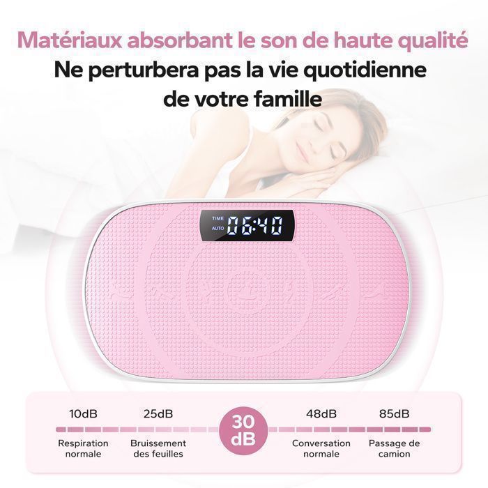 Pedana vibrante con telecomando – MERACH – 11 livelli – Bluetooth integrato – Portata massima 200 kg – Rosa