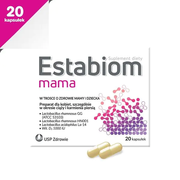 Estabiom Mama, Preparat dla kobiet, szczególnie wokresie ciąży ikarmienia piersią, Kapsułki