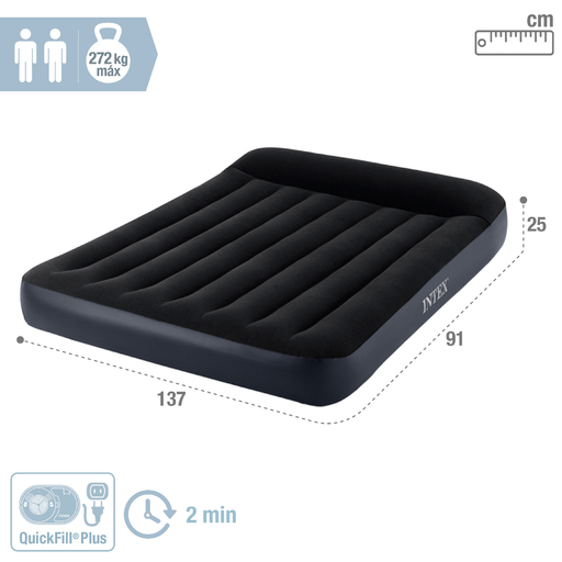 Cama de ar rígida Beam Standard Intex Pillow Rest Classic