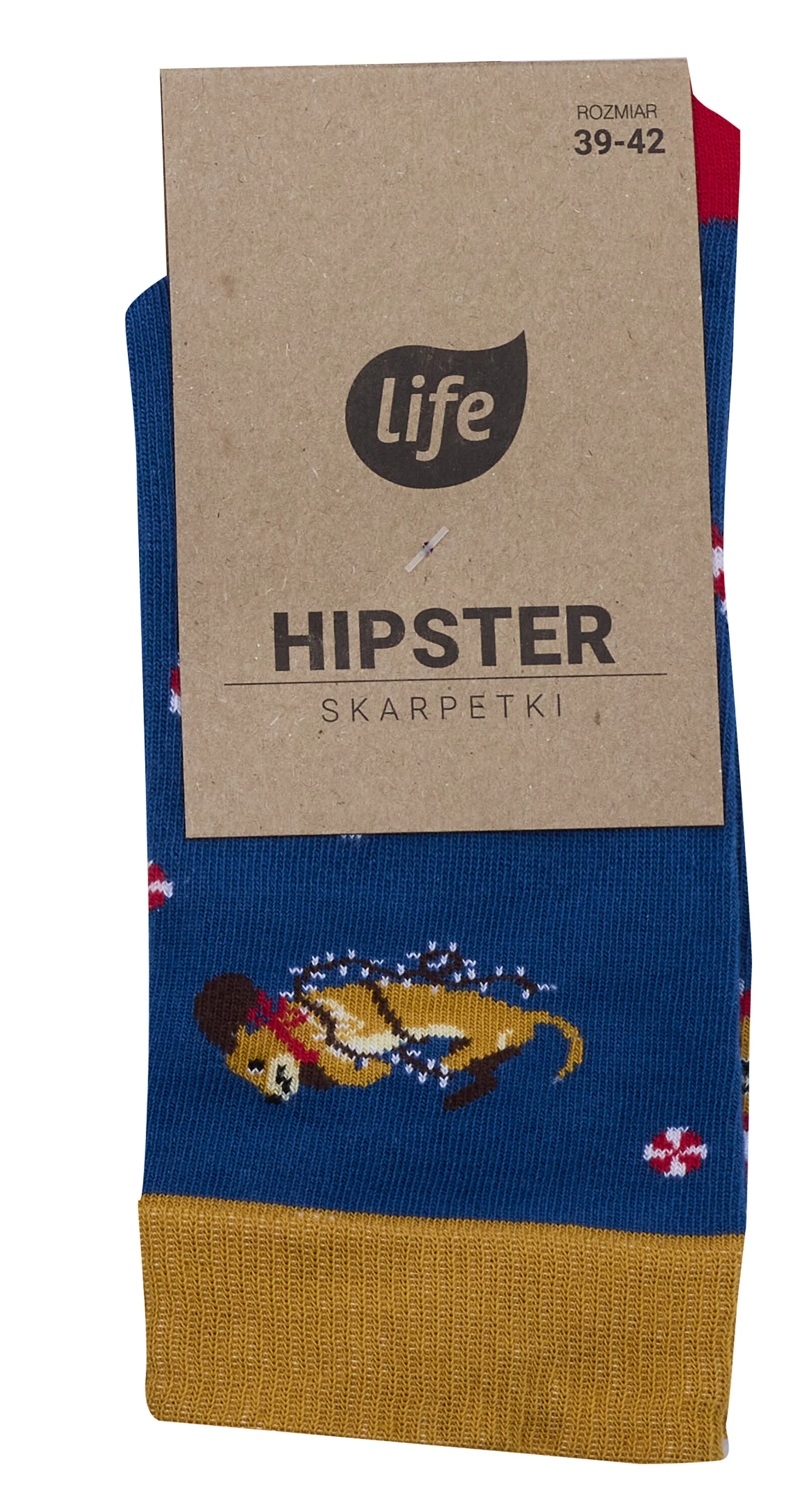 Life Skarpetki Hipster wzór Jamniki, rozm.39-42