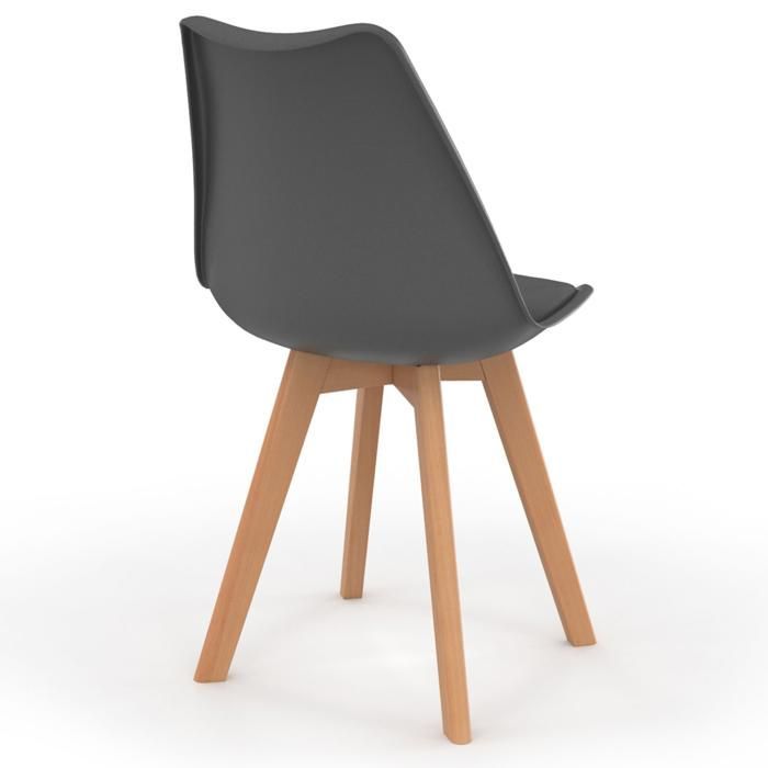 IDMARKET Lot de 6 chaises de salle à manger SARA scandinaves gris foncé x2, terracotta x2, beige x2