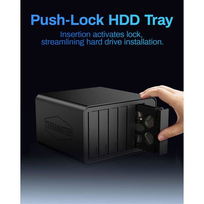 TERRAMASTER F6-424 NAS Stockage 6 Baies – Quad-Core N95, 8 GB de DDR5, Deux Ports 2.5 GbE (sans Disque)