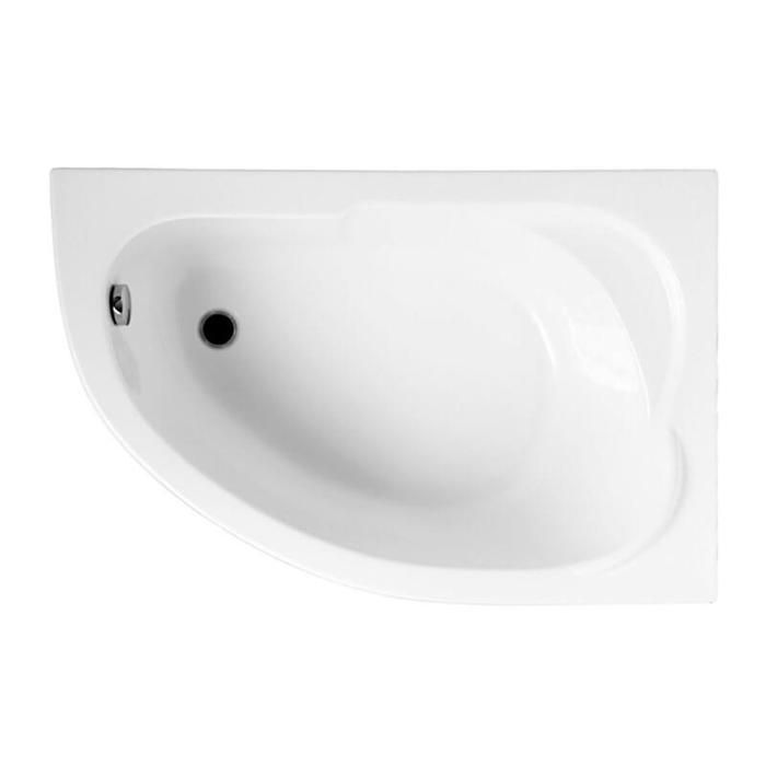 Corner bathtub 130x85 Right-hand opening + acrylic apron + siphon + standard feet