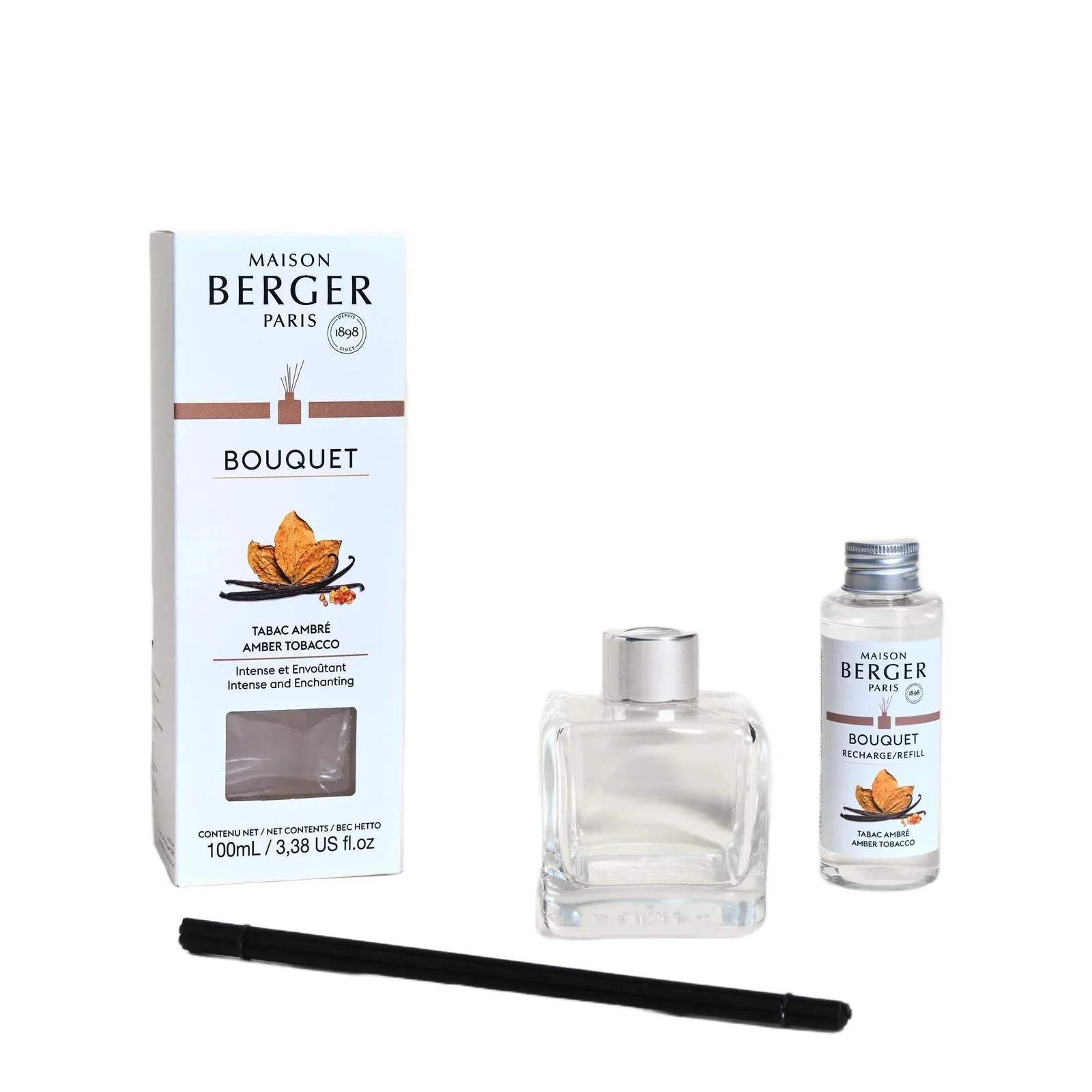 Bouquet Parfumé Bouquet Cube - Tabac Ambré - Diffusore di Profumo, Profumo per Diffusore
