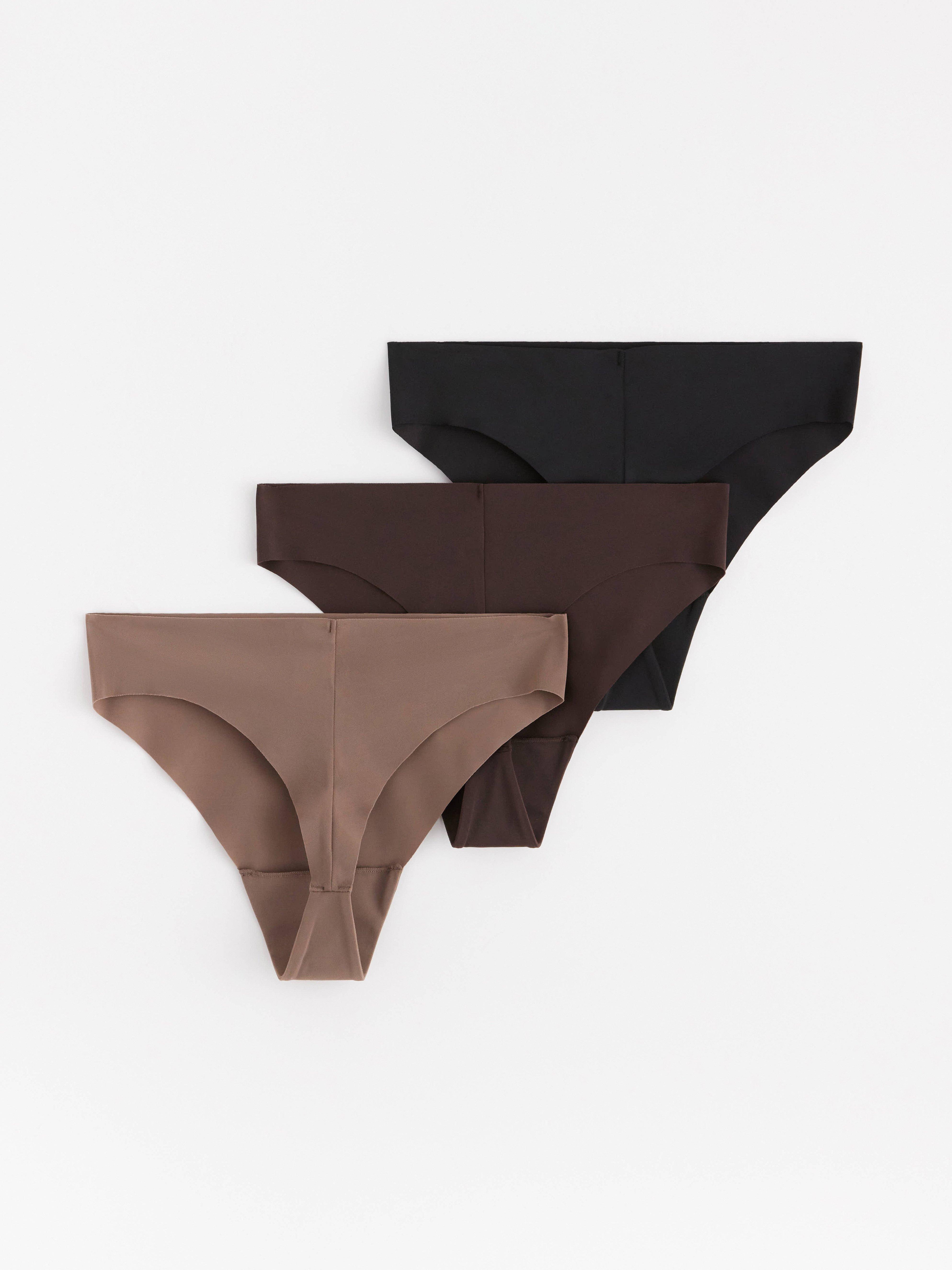 Pack de 3 pantalones deportivos de talle alto con cordón, color negro.