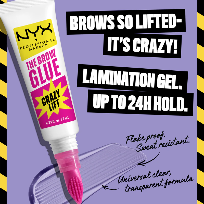 NYX Professional Makeup The Brow Glue Crazy Lift dlhotrvajúci gél na obočie