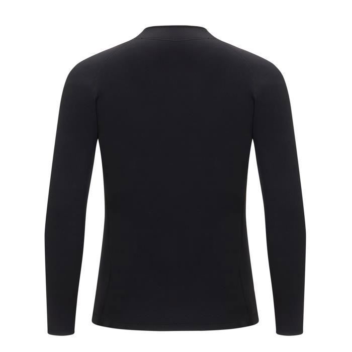 Traje de neopreno de 2 mm para hombre - Chaqueta para deportes acuáticos: buceo, natación y surf - Negro