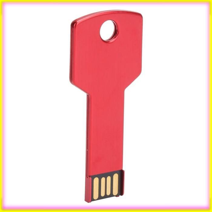 keenso 16 GB rødt nøgleformet USB-flashdrev i aluminiumslegering til lyd- og videoprojektor
