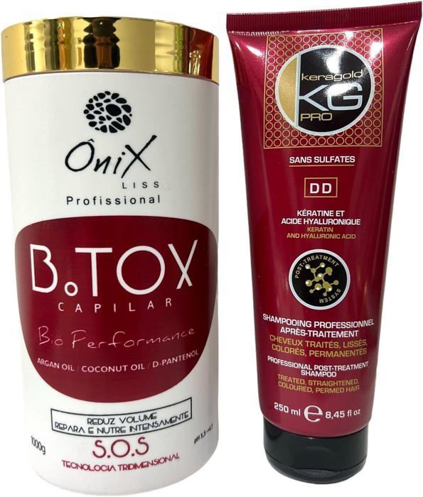 Ensemble soin capillaire ONix + shampooing Keragold 250 ml — réparant et revitalisant