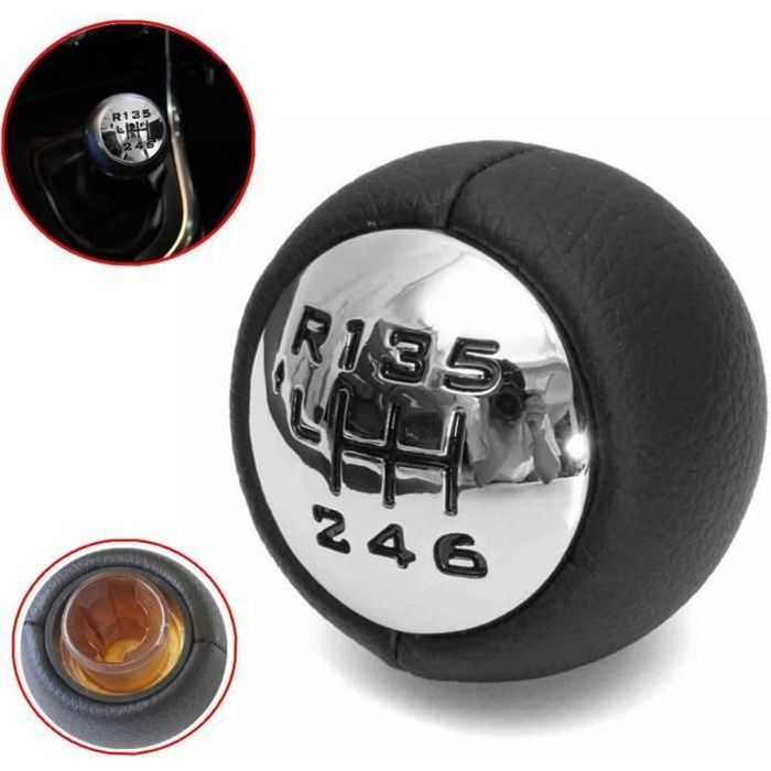 NEUFU 6-Vitesse Pommeau Levier Vitesse Pour Peugeot 307 308 3008 407 5008 807 Citroen C3 C4 C8