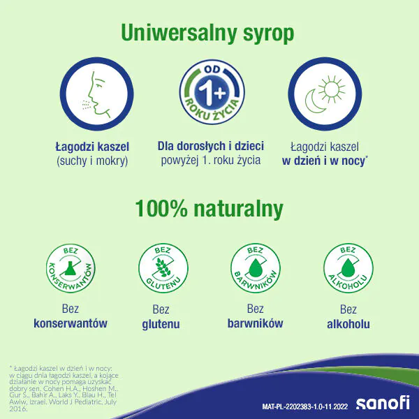 Muconatural Complete, Syrop na kaszel suchy i mokry, Dla dzieci od 1. roku życia