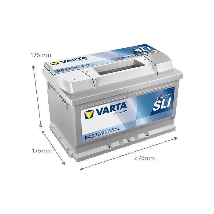 Batería de arranque Varta Blue Dynamic LB3 E43 de 12 V y 72 Ah / 680 A