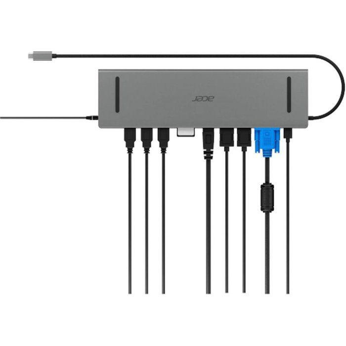 USB Type-C Telakointiasema - ACER - LC.DCK11.001 - Kolmoisvideoulostulo - Musta