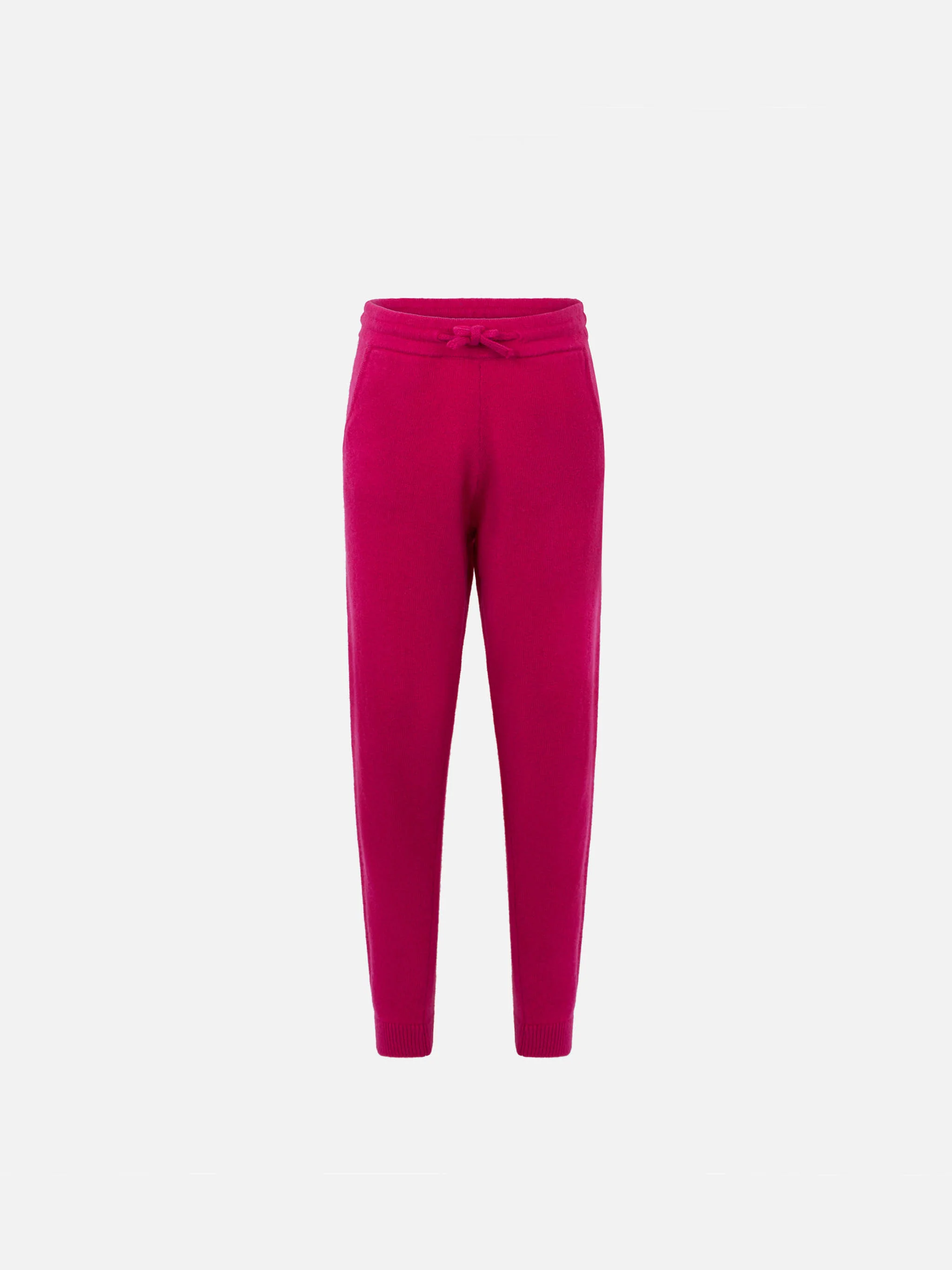 Fuchsia gebreide joggingbroek voor meisjes