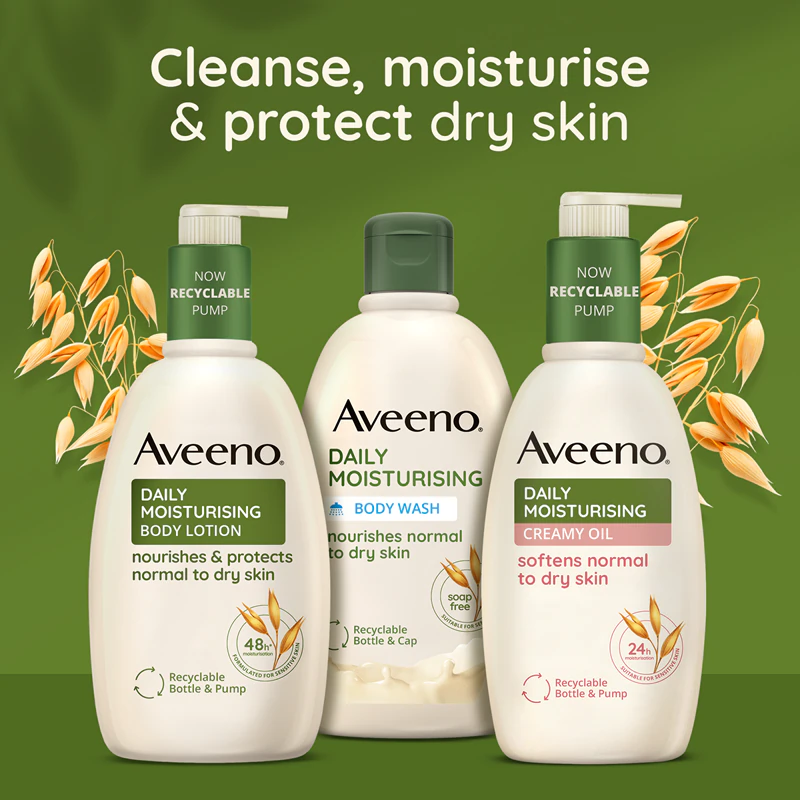 Jemné hydratačné telové mlieko Aveeno Daily Moisturising Softens Dry Skin