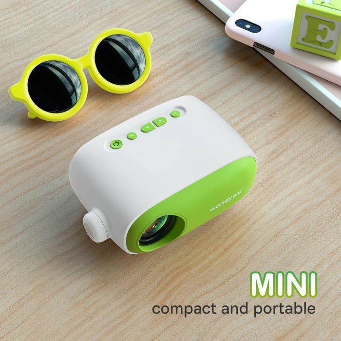 Videoprojecteur Portable Pour Enfants, Cadeau Pour Regarder Des Dessins Animés/Films, Image 137 Pouces, 480P, Compatible Tv[XV114]