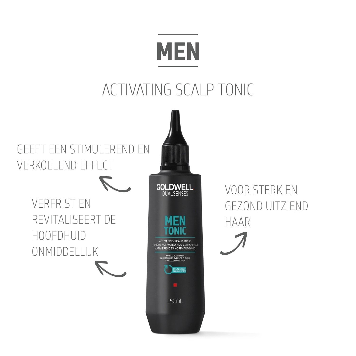 „Goldwell Dualsenses“ plaukų tonikas vyrams – aktyvuojantis galvos odos tonikas – 150 ml