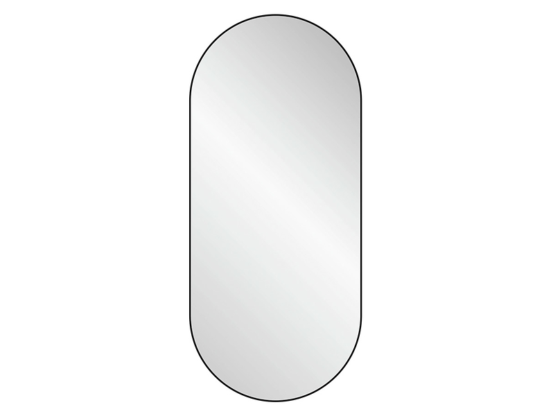 Lustro ścienne aluminiowe 40x90 cm owalne czarne